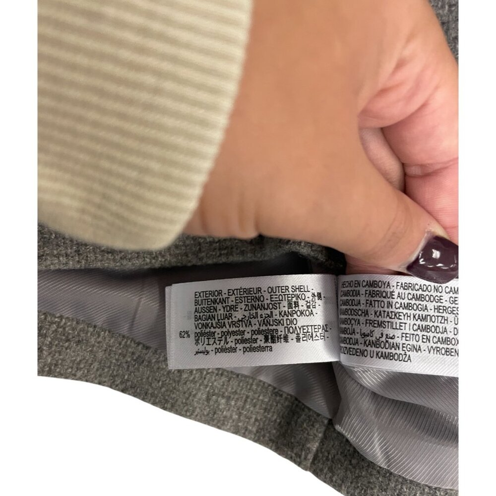 Zara Womens Jacket Blazer S Small Gray Round Neck Gold Button 3046/020 NWT - Picture 12 of 16